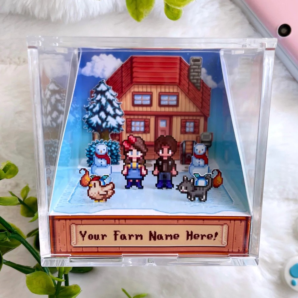 Personalized 3D Cube Shadowbox Valentine's Day Anniversary Gift For Couple