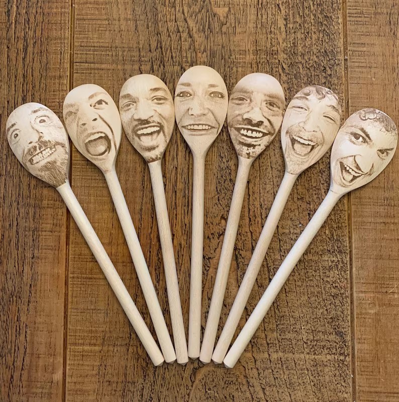 Custom Face Engraved Spoon – Funny & Unique Christmas Gift