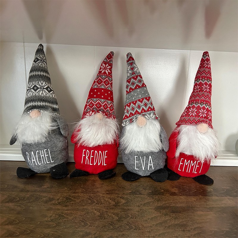 Personalized Christmas Gnome Plush with name, Christmas Gnome Decoration, Gnome Family, Personalized Gnome Family Christmas gift, gnome kids