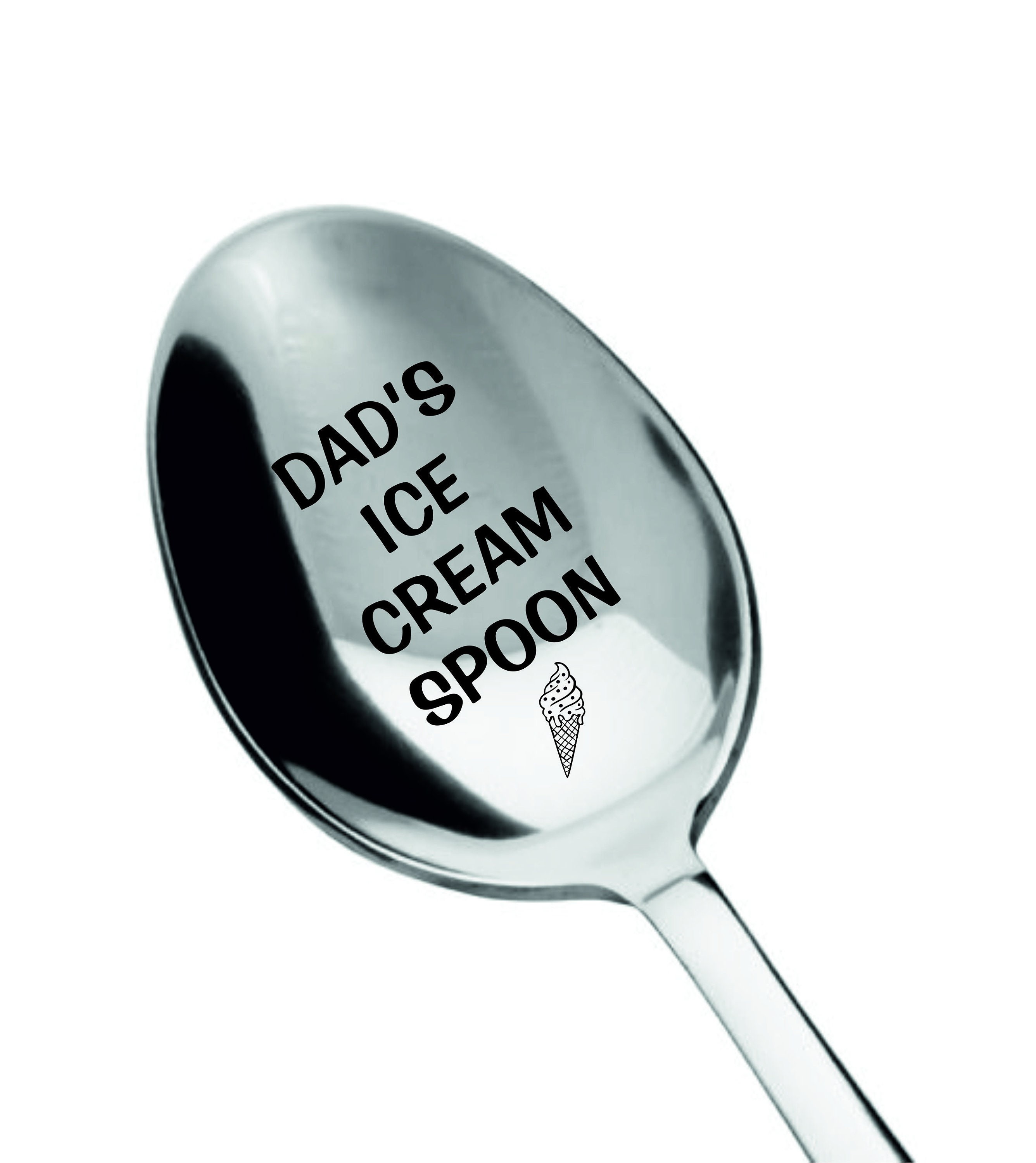 Engraved Ice Cream Spoon: Personalized Stainless Steel Coffee Spoon For Couple Valentine's Day Gift