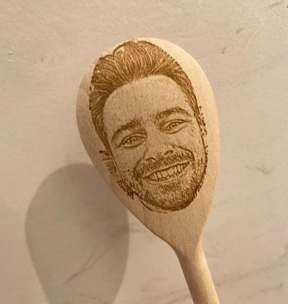 Custom Face Engraved Spoon – Funny & Unique Gift