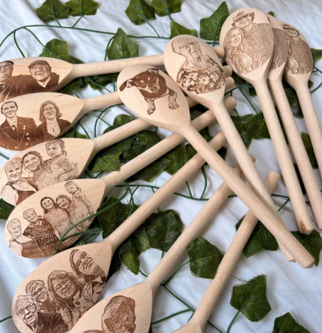 Custom couple face Engraved Spoon—Fun & Unique Gift