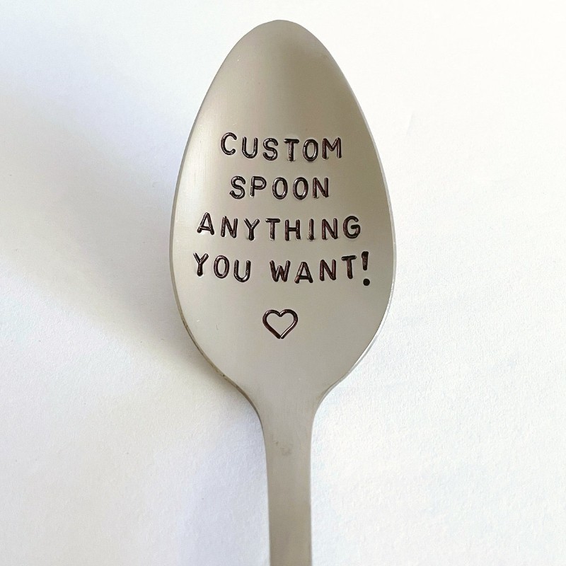 Custom Spoon With Anything You Want For Couple Valentine's Day Gift-Unique Personalized Gift-Can Be Used Daily-High Quality