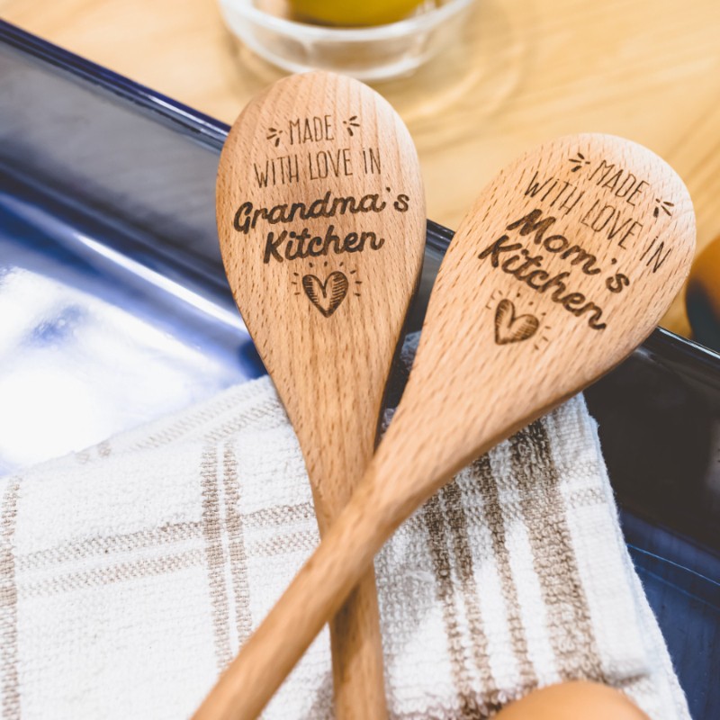  Engraved Beechwood Cooking Spoon: Grandma Gift Personalized Grandma Gift Mother's Day Gift