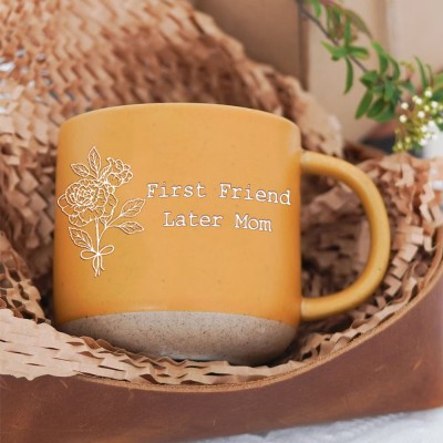 Custom Coffee Mug Birth Flower Mug For Mom Mother's Day Gift