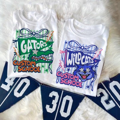 Custom Mascot Shirt, School Spirit Tee, Personalized Team T-Shirt, Retro Sports Graphic, Game Day Outfit