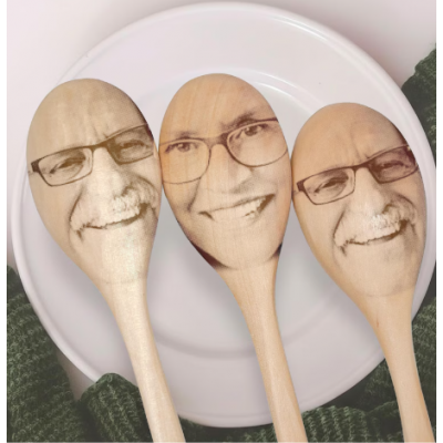Custom Wooden Spoons with Carved Name and Faces — Fun & Unique Gift