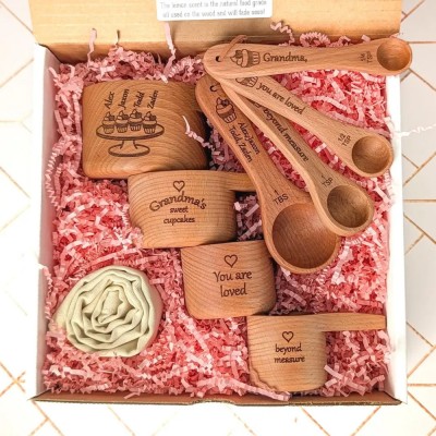 Personalized Grandma's Measuring Cups and Spoons Baking cooking Gift For Mom Grandma