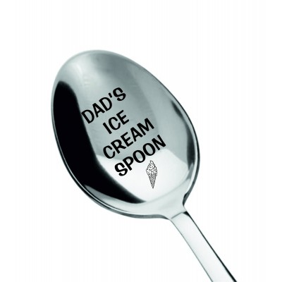 Engraved Ice Cream Spoon: Personalized Stainless Steel Coffee Spoon For Couple Valentine's Day Gift
