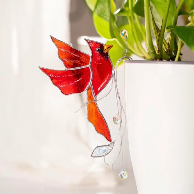 Stained Glass Hummingbird Plant Stakes For Mom Grandma Christmas Gift