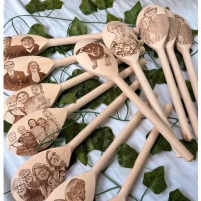 Custom couple face Engraved Spoon—Fun & Unique Gift