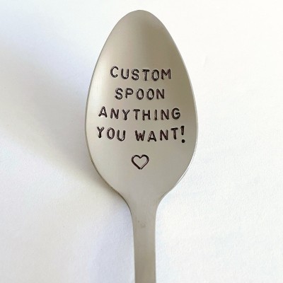 Custom Spoon With Anything You Want For Couple Valentine's Day Gift-Unique Personalized Gift-Can Be Used Daily-High Quality