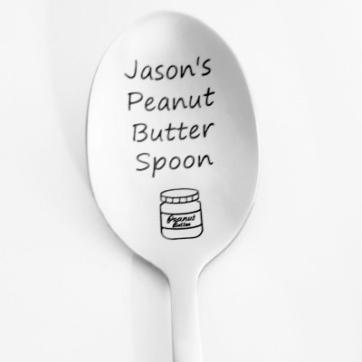 Custom Peanut Butter Spoon - Engraved Peanut Butter Spoon - Personalized Peanut Butter Spoon -For Couple Valentine's Day Gift