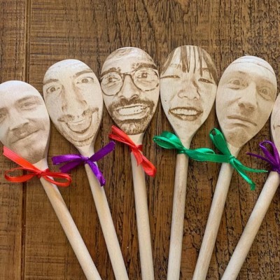 Custom Funny Face Engraved Spoon Unique Gift