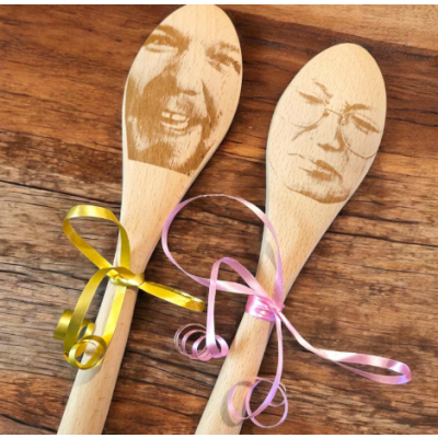 Custom Wooden Spoons with Carved Name and Faces — Fun & Unique Gift