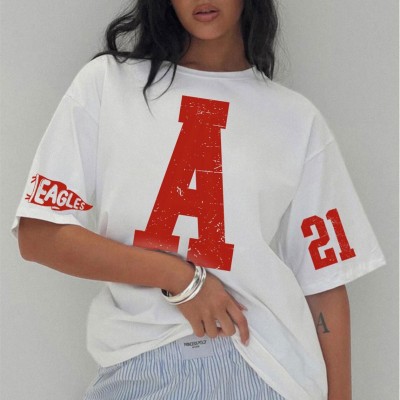 Custom Varsity Letter Sweatshirt Sports Team Crewneck Game Day Outfit School Spirit Sweatshirt