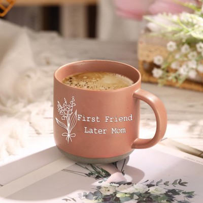 Custom Coffee Mug Birth Flower Mug For Mom Mother's Day Gift
