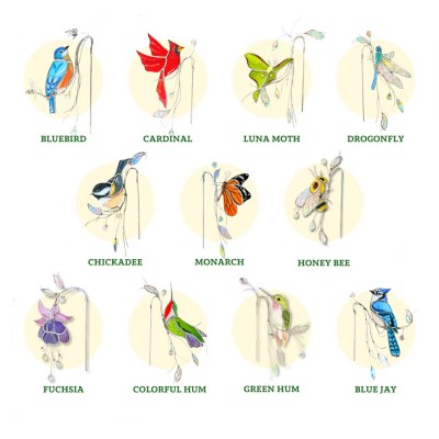 Stained Glass Hummingbird Plant Stakes For Mom Grandma Christmas Gift