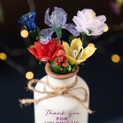 Custom Birth Flower Vase For Mom Grandma Mother's Day Gift