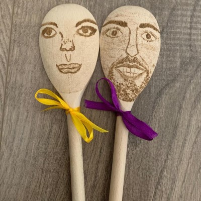 Custom Funny Face Engraved Spoon Unique Gift