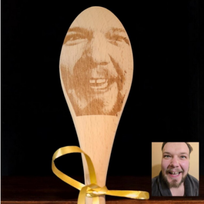 Custom Wooden Spoons with Carved Name and Faces — Fun & Unique Gift